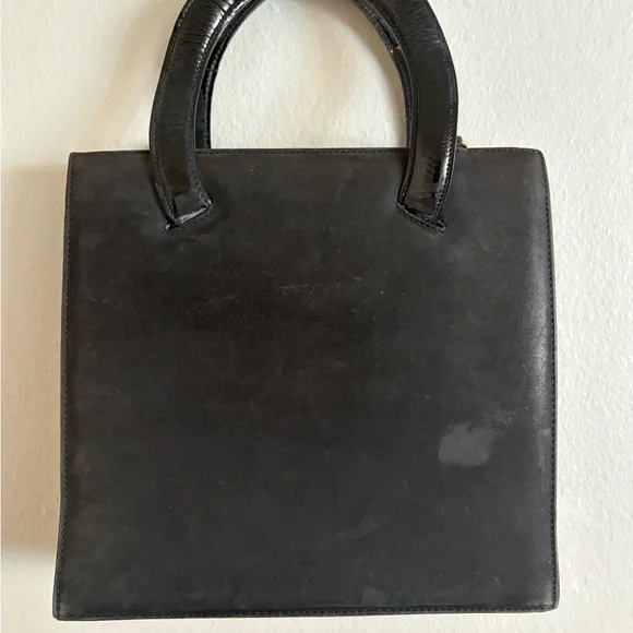 Vintage Salvatore Ferragamo Black Soft Leather/Suede Purse - Picture 2 of 15